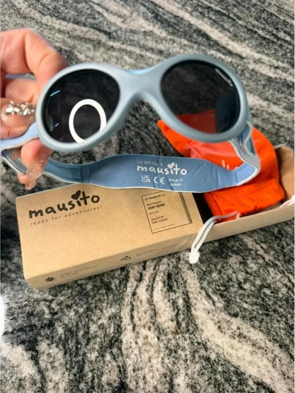 Mausito Baby Boy UV Protection Sunglasses Blue Strap Water Resistant EUC